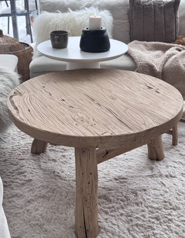 Konferenční jilmový stolek 80 cm