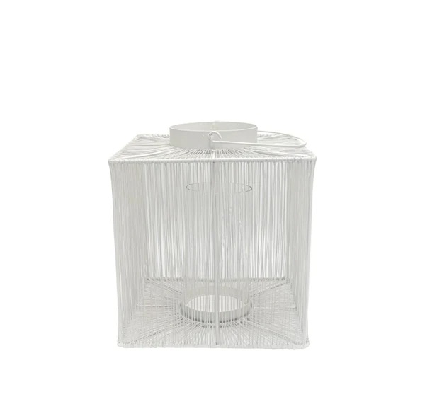 Kovová lucerna WHITE 28 cm