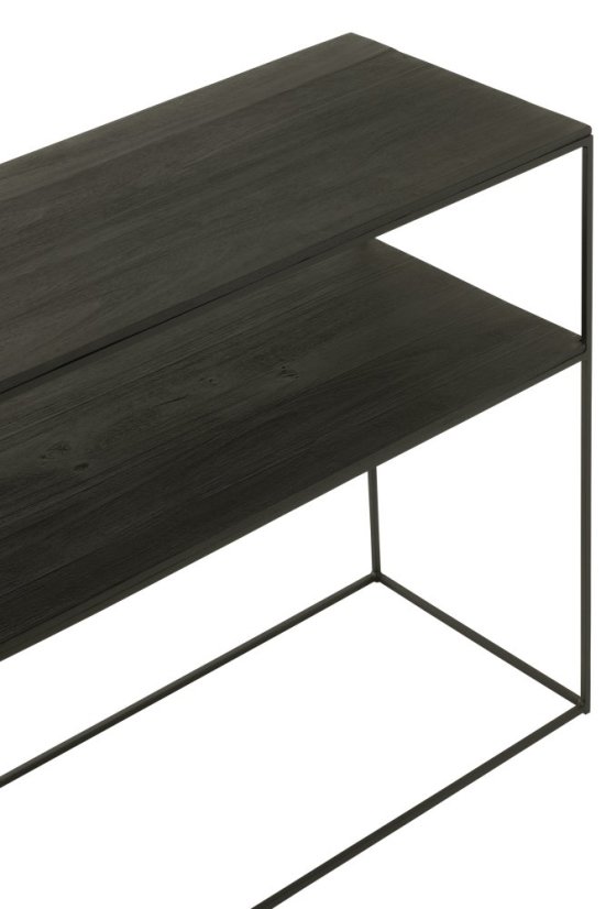 Konzole černá kov / teak
