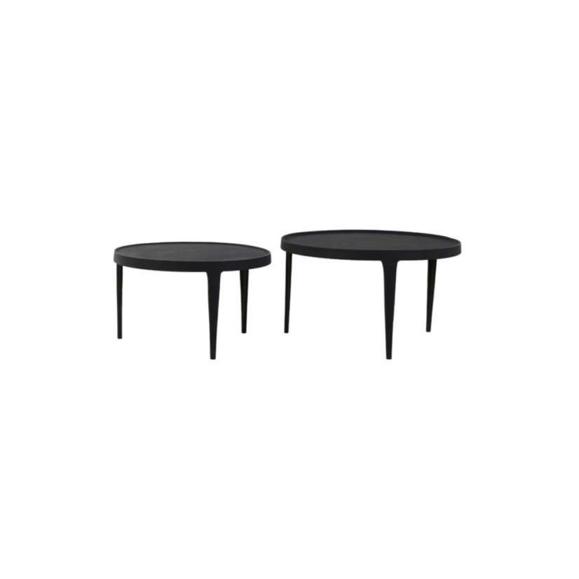 Konferenční stolek UNIQUE BLACK set 2 ks