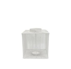 Kovová lucerna WHITE 24 cm