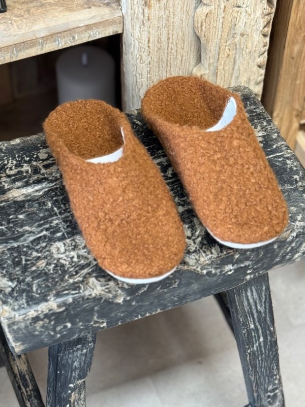 Vlněné SLIP-ON shoes / coffee 38