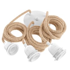 Stropní kabel white 3 stínidla