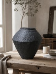 Váza PAPERMACHE black 52 cm