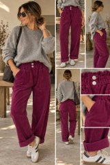 Manšestrové kalhoty PURPLE