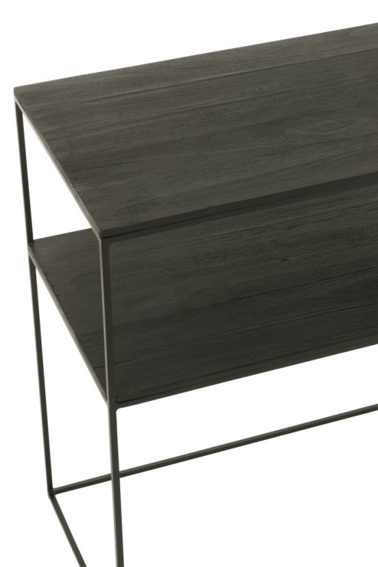 Konzole černá kov / teak