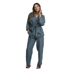 Lněné kimono BLUE OCEAN L