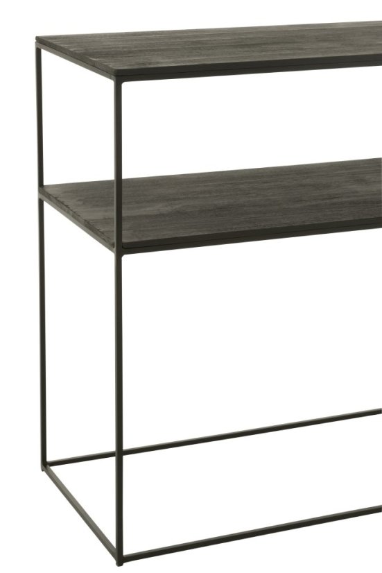 Konzole černá kov / teak