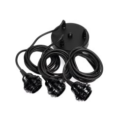 Stropní kabel 3 svítidla BLACK