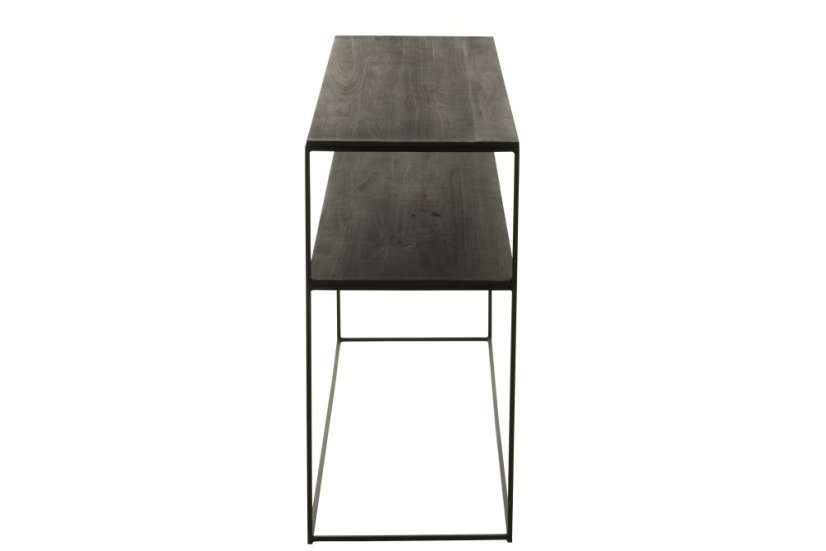 Konzole černá kov / teak