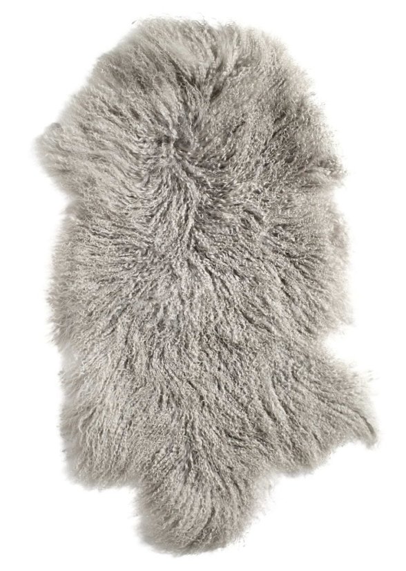 Kožešina tibet šedá 100 cm